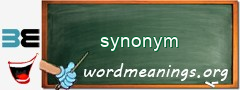 WordMeaning blackboard for synonym